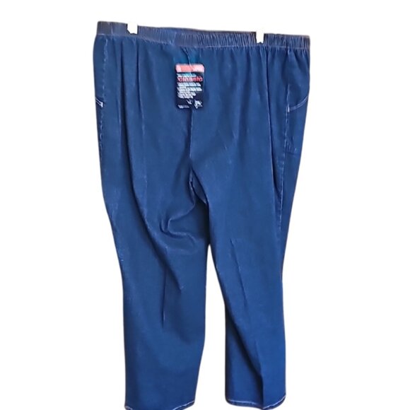 NWT Just My Size Denim Pants pull on elastic waist stretch Petite 3X 22W 24W - Picture 4 of 9